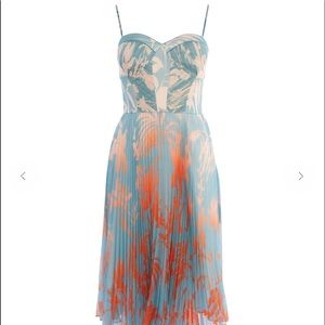 Karen Millen pleated Palm Ombre Dress